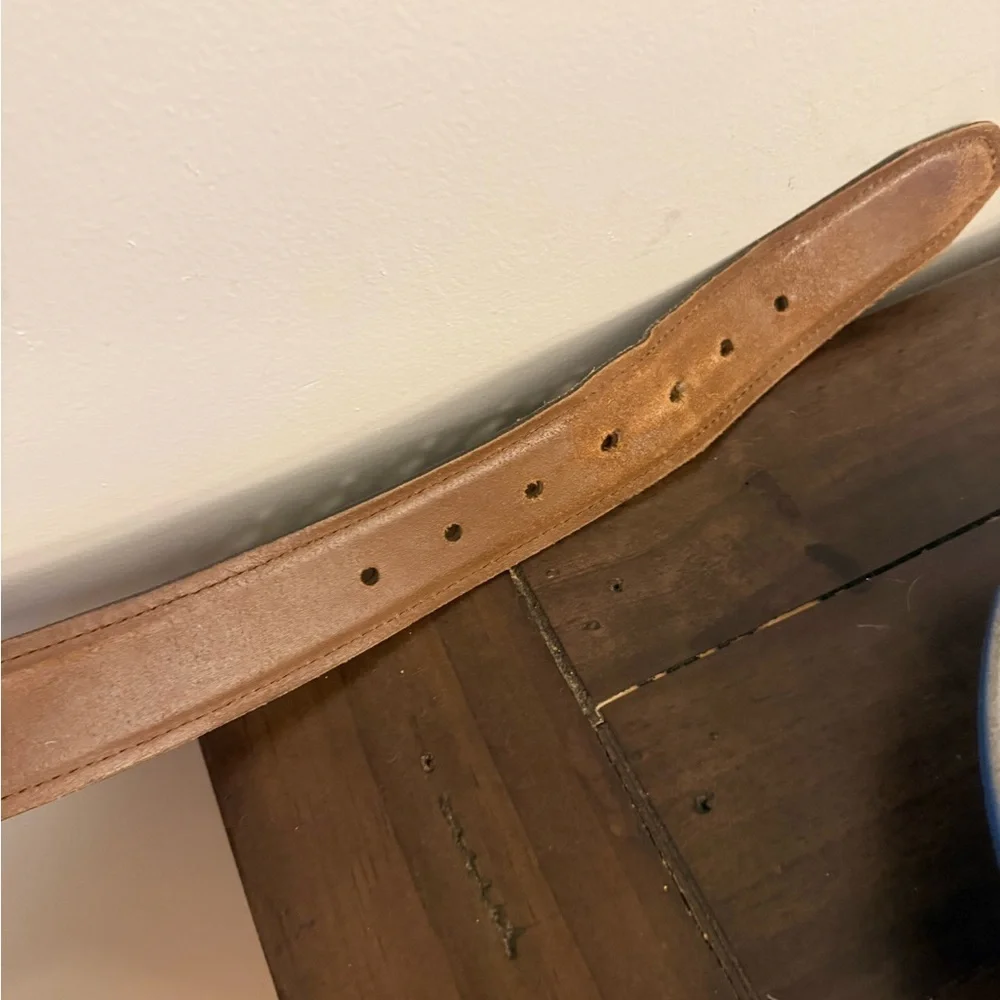 Columbia Sportswear Brown Genuine Leather Belt Men’s Size 42